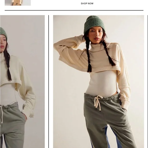 Free People Cream We the Free New Shrug one of a kind - Picture 3 of 6